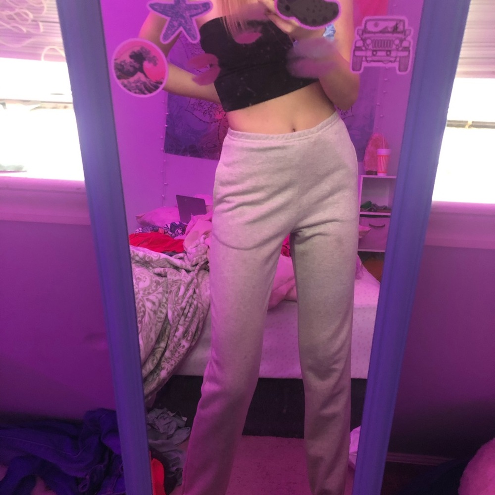 petty little thing gray sweatpants